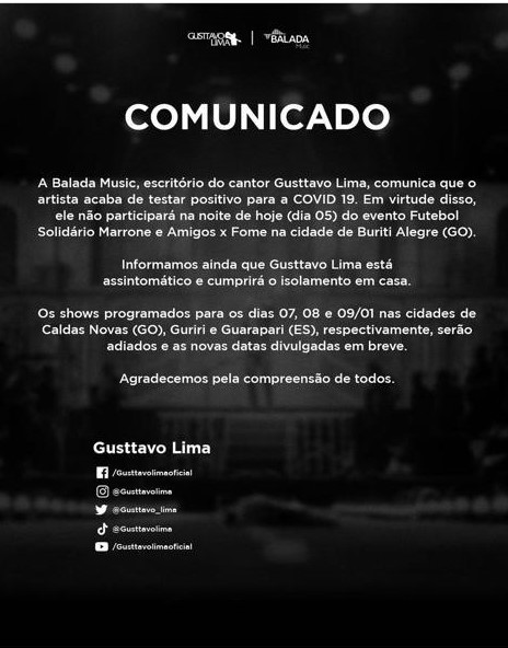 Artistas cancelam shows em Guarapari devido à Covid-19