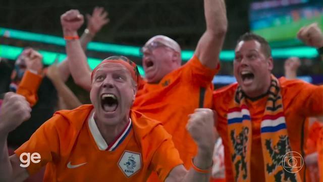 Aos 55 min do 2º tempo - gol de dentro da área de Wout Weghorst da Holanda contra a Argentina