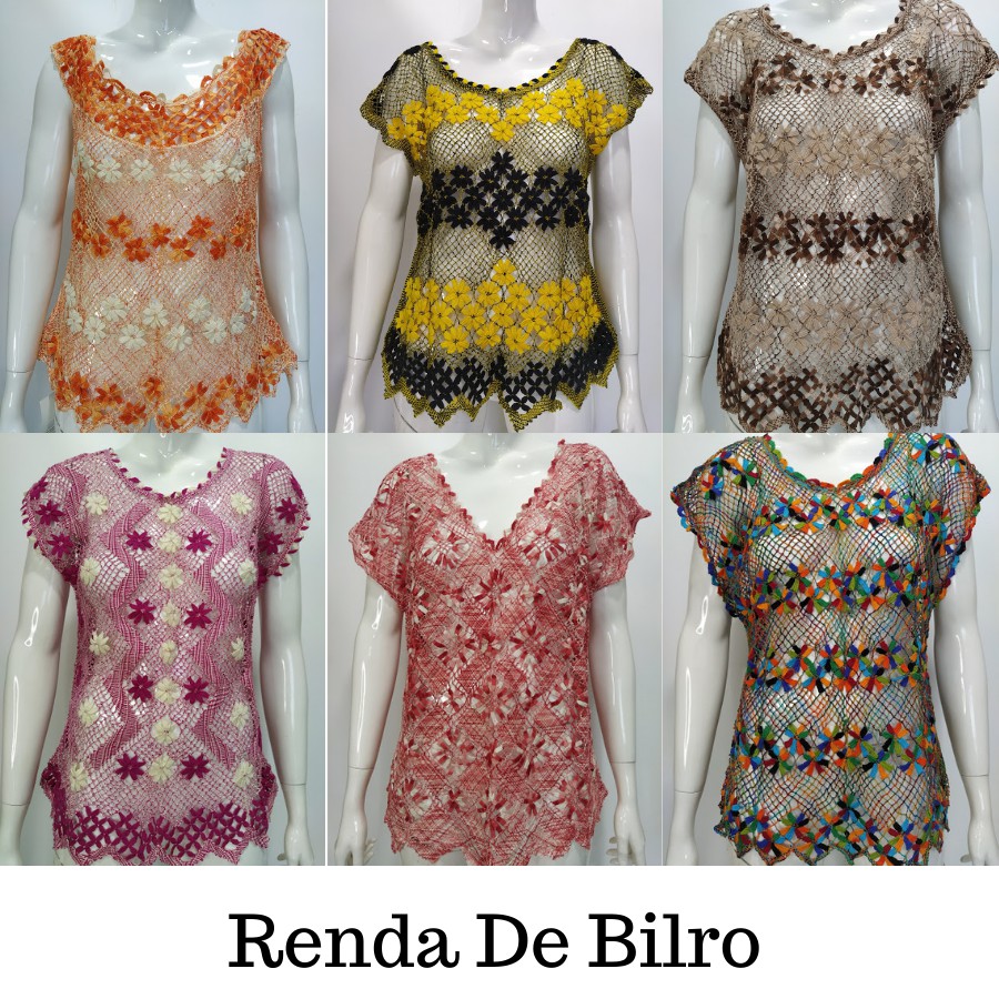 Blusa Feminina Renda De Bilro Artezana Super Luxo!! | Shopee Brasil