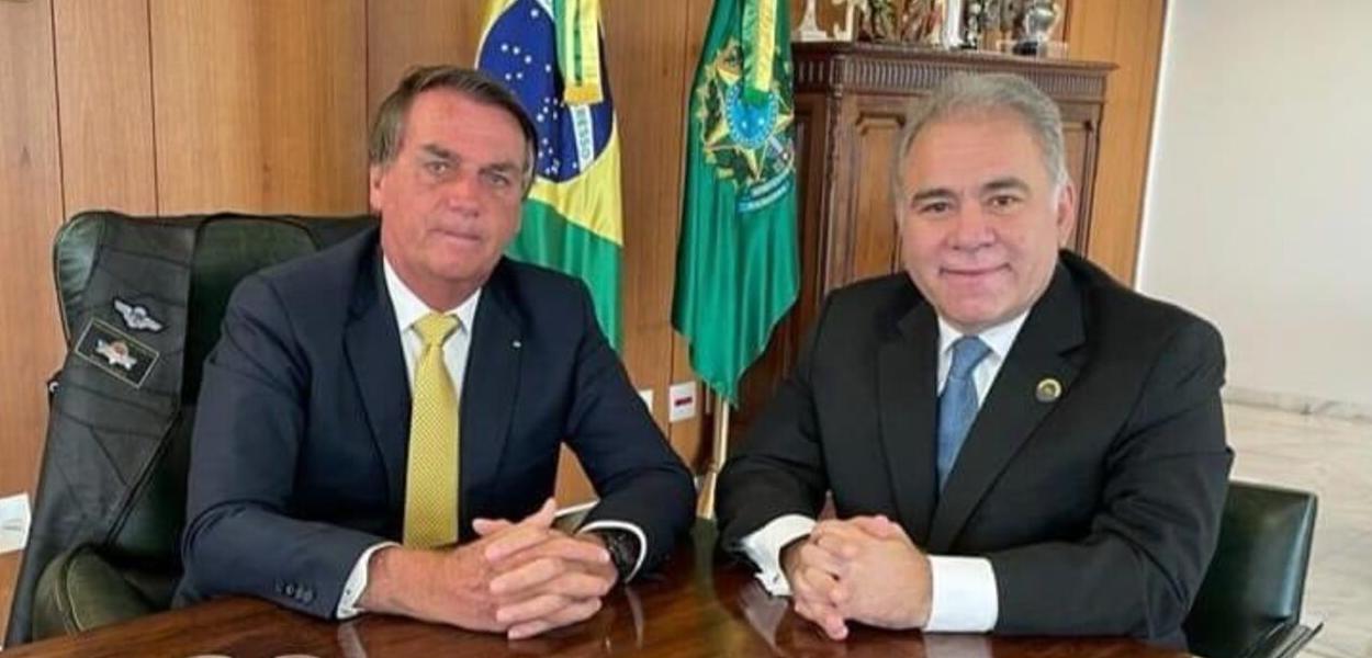 www.brasil247.com - Jair Bolsonaro e Marcelo Queiroga