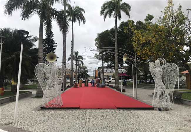 Natal na praça anjos