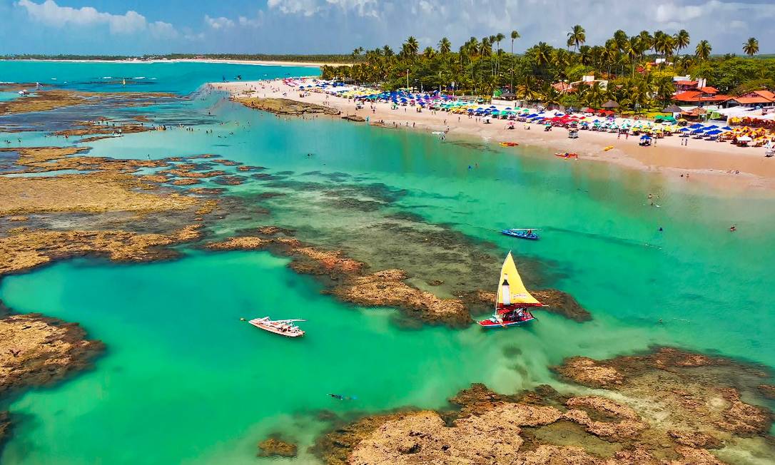 Piscinas naturais de Porto de Galinhas, em Pernambuco Foto: Jobosco / Wikimedia Commons / Reprodução