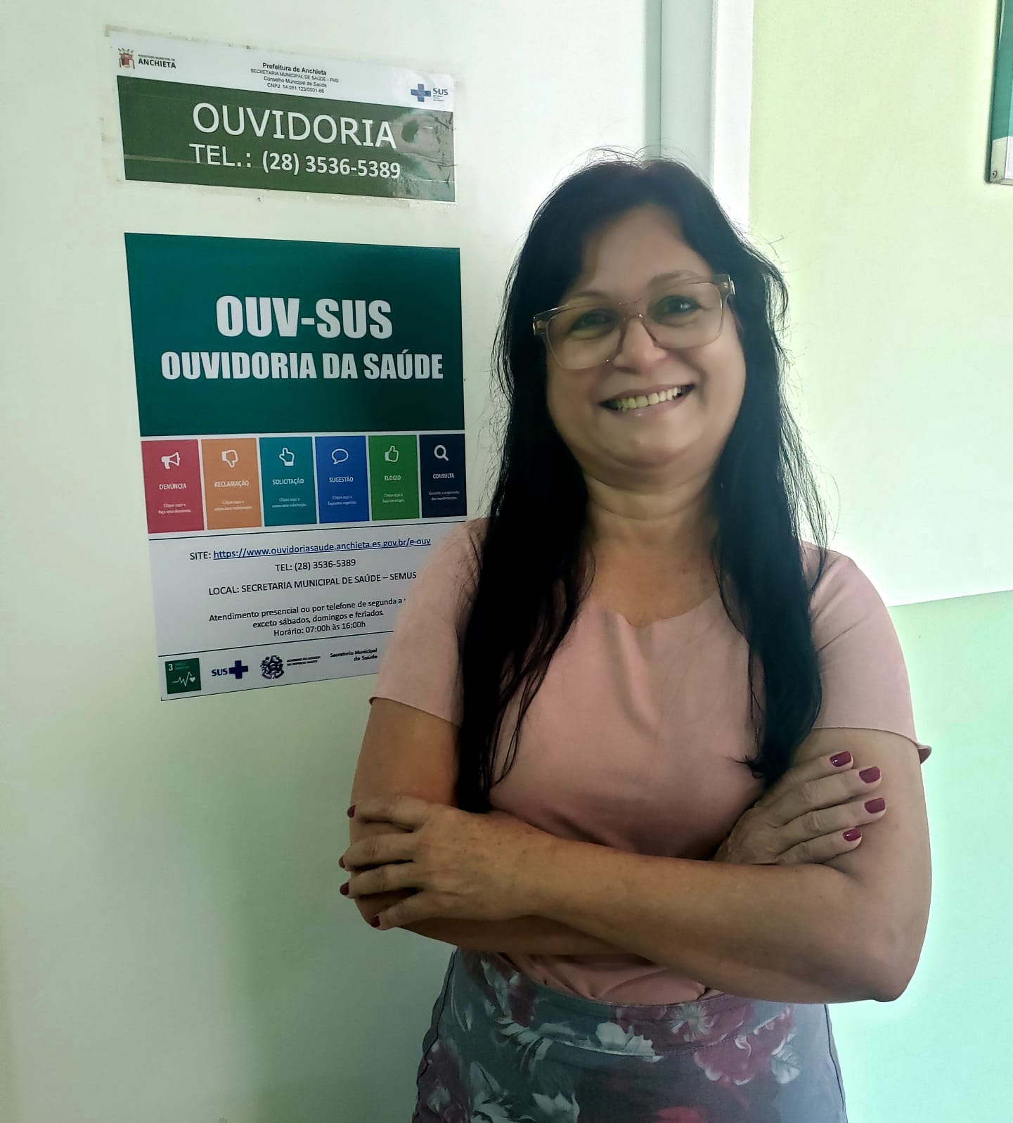A servidora Maria da Penha da Silva de Andrade é a Ouvidora do SUS Anchieta.