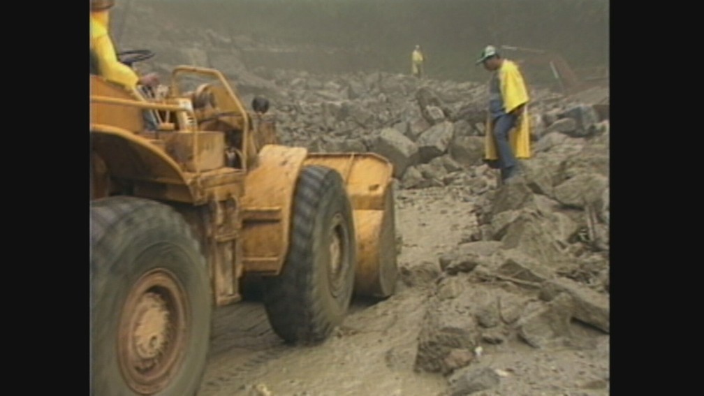 Temporal em 1988 também levou destruição a Petrópolis - Foto: Acervo TV Globo