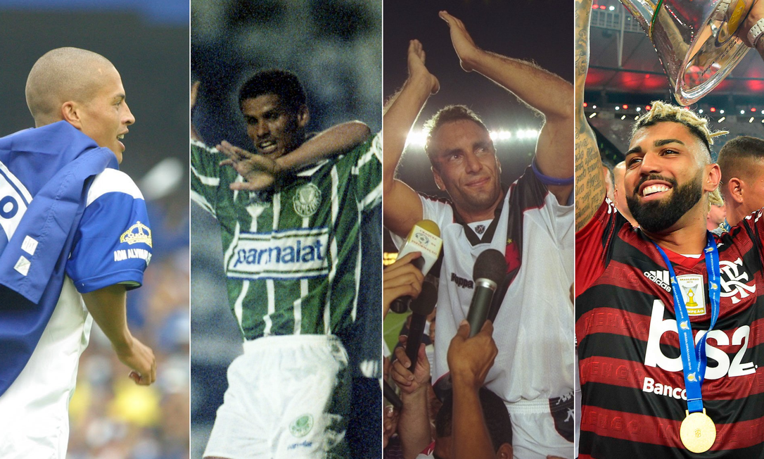 O GLOBO e o 'Extra' convocaram mais de 60 jornalistas que escolheram os principais vencedores do Campeonato Brasileiro dos últimos 50 anos. Foto: Montagem sobre fotos de arquivo